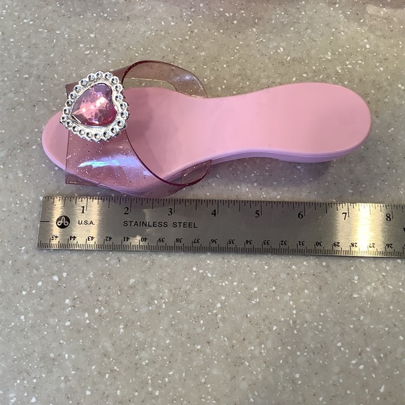 2 Pairs Barbie Dress Up Shoes For Kids Pink Slip On Heels Plastic Play Shoes - Picture 3 of 6
